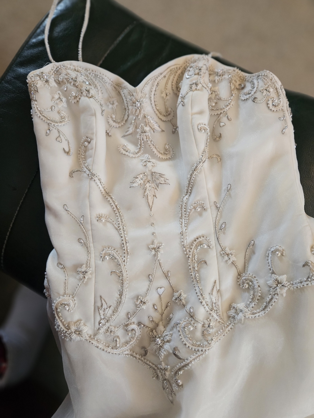 Embroidered Strapless Ivory Bridal Gown Bodice